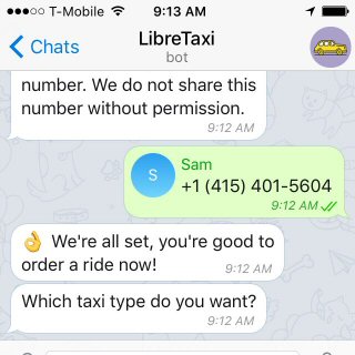 LibreTaxi decentralized ride sharing